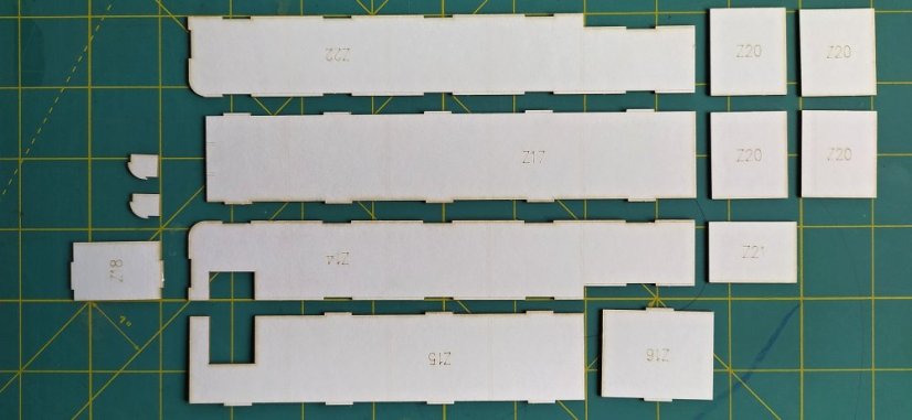 Parní lokomotiva řady 310.0 ČSD - Laserové doplňky - kostra, detaily