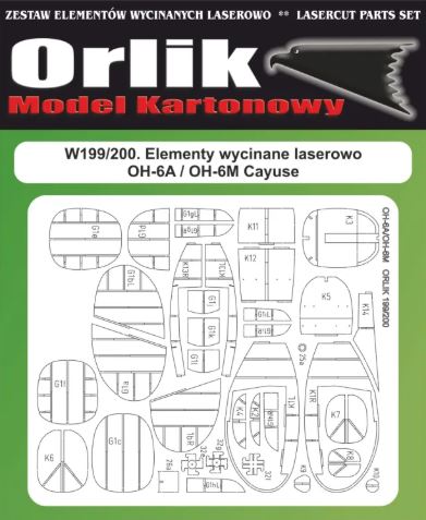 OH-6M Cayuse - Laserové doplňky - kostra