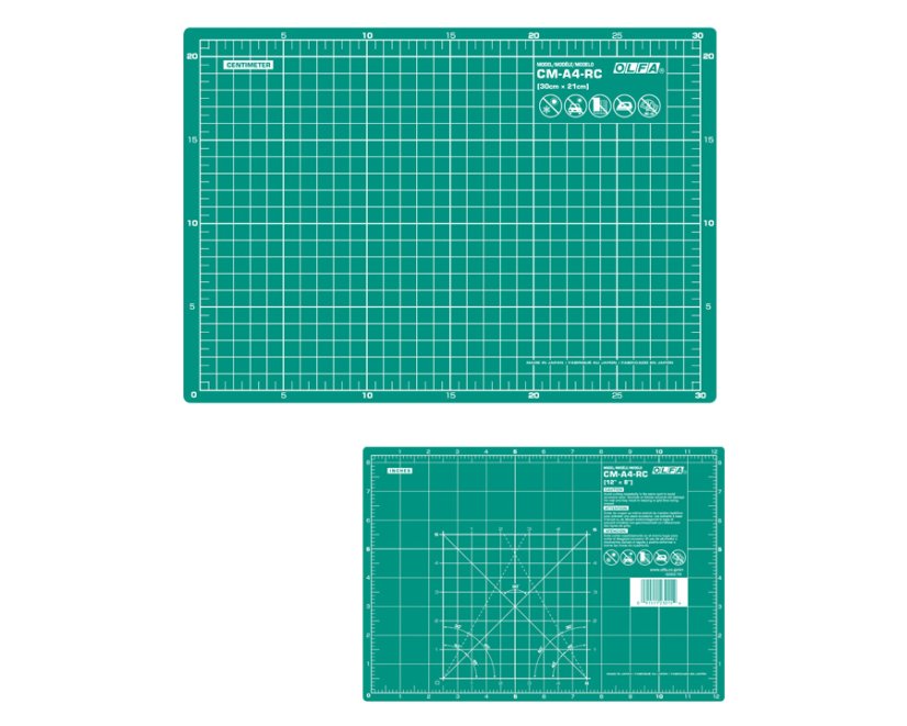 Řezací podložka OLFA - zelená, 32x22 cm, 2 mm