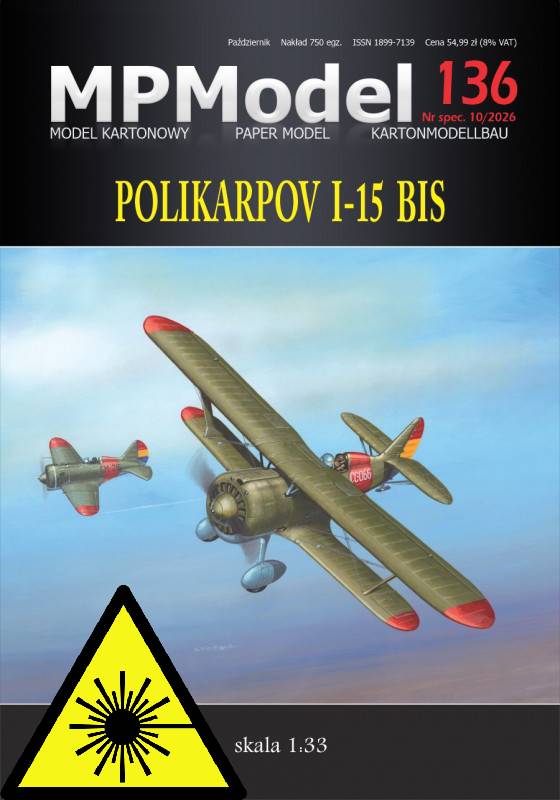 Polikarpov I-15 bis - plastová kola