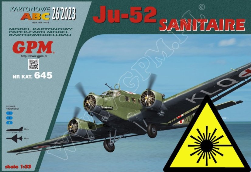 Junkers Ju 52 3M - Laserové doplňky - kostra