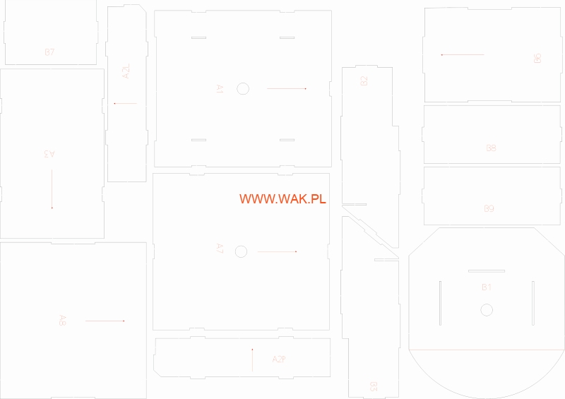 Samohybné dělo Krab - Laserové doplňky - kostra