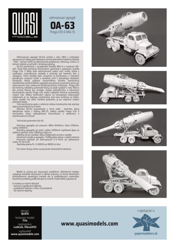 Odmrazovací agregát Praga V3S OA-63 & Mig 15