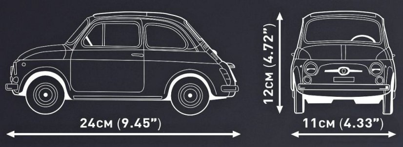 Fiat Abarth 595, 1:12 - Plastová stavebnice COBI