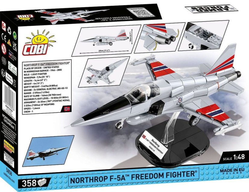 Northrop F-5A Freedom Fighter - Plastová stavebnice COBI