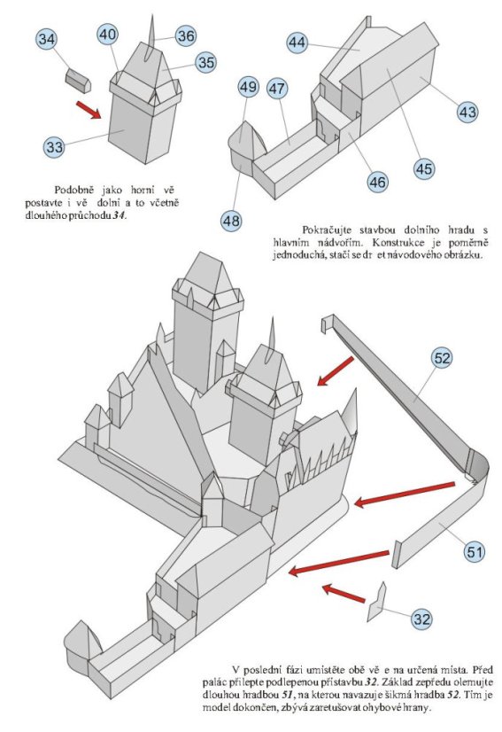 A simple cutout castle Karlstejn - Paper model