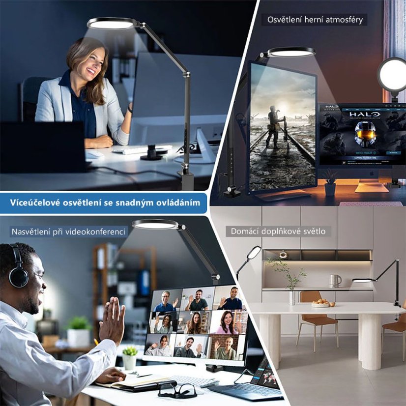 Stolní lampa, 15W, 3000 - 6500 K, stmívatelná