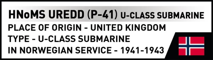 HNoMS Uredd (P-41) U-class ponorka WWII - Plastová stavebnice COBI