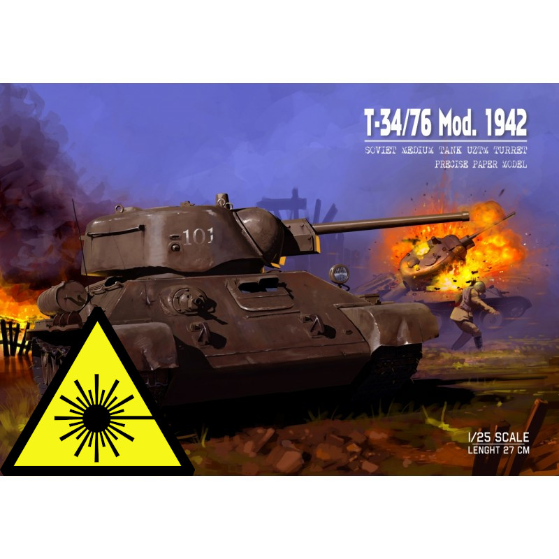 Tank T-34/76 1942 UZTM Turret - Laserové doplňky - pásy