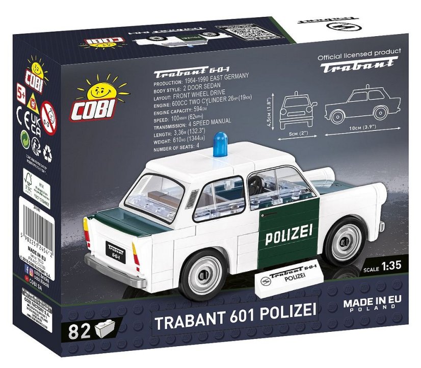 Trabant 601 - Polizei - Plastová stavebnice COBI