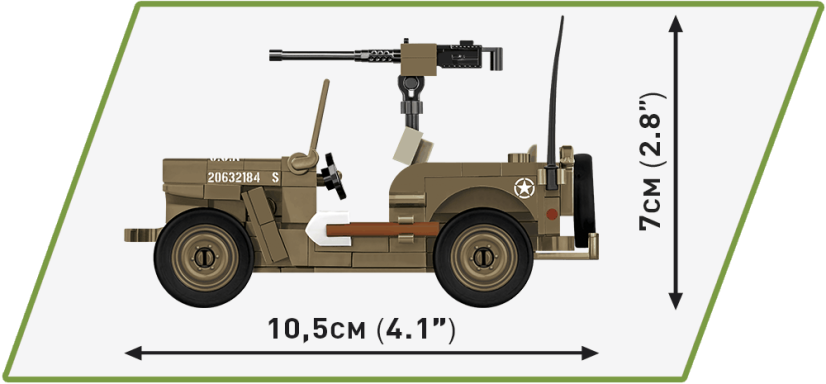 Jeep Willys MB  WWII - Plastová stavebnice COBI