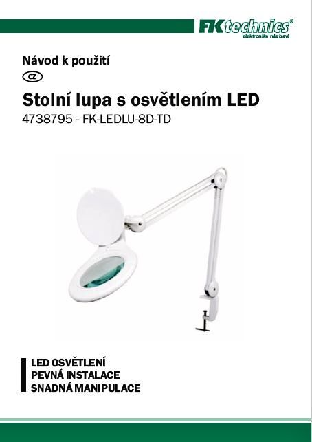 Stolní lupa s osvětlením LED, 8D, 3X