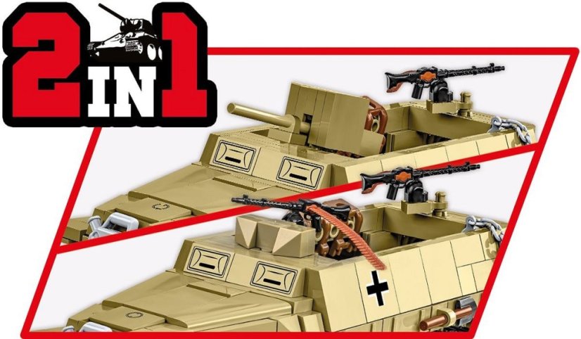 Sd.Kfz. 251/10 WW II - Plastová stavebnica COBI
