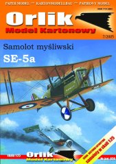 British fighter SE- 5a- Paper model