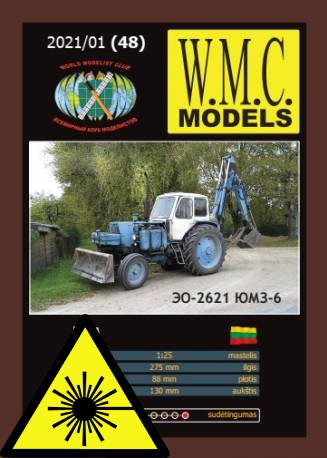 Traktor bagr EO-2621 JuMZ-6 - Laserové doplňky