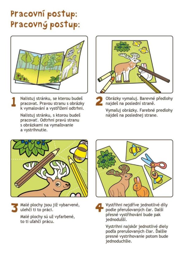 Začínáme vystřihovat - Zvířátka v lese