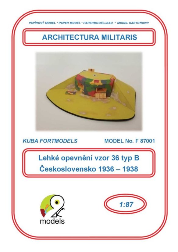 Československé lehké opevnění vzor 36 typ B - 1:87