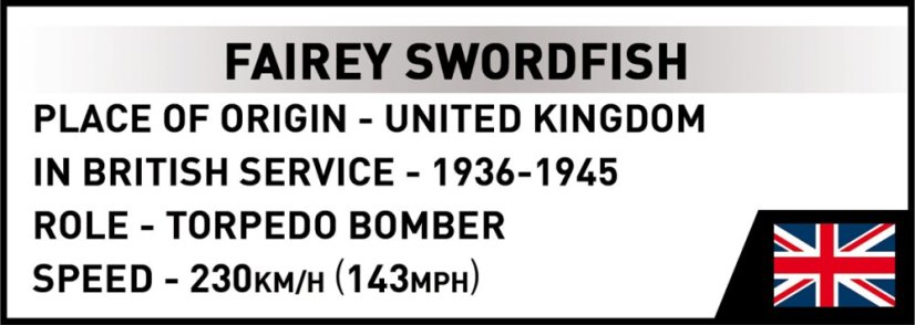 FAIREY SWORDFISH WWII - Plastová stavebnice COBI
