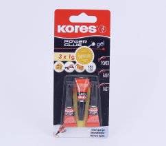 Vteřinové lepidlo Kores gelové 3x1g