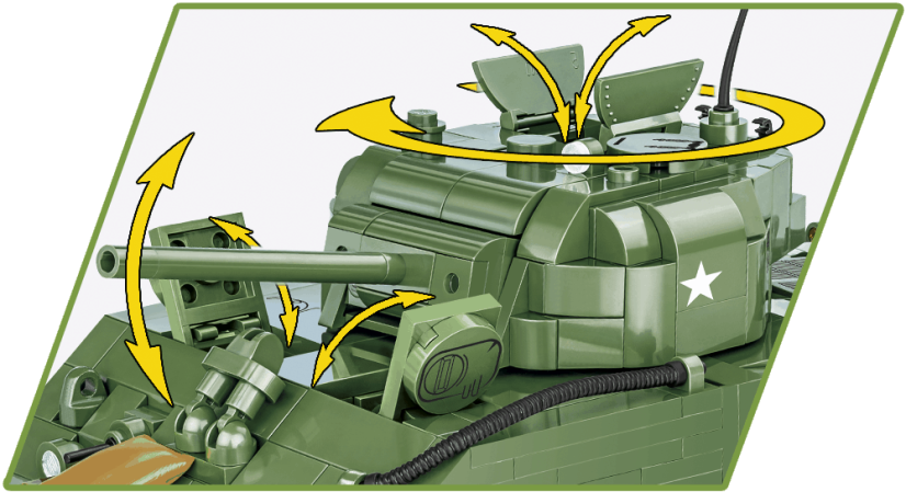 M4A3 Sherman WWII - Plastová stavebnice COBI