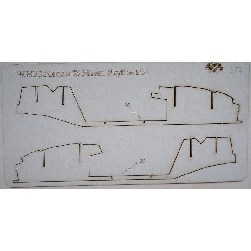 Nissan Skyline R34 - Laserové doplňky - kostra