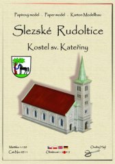 Church of St. Catherine from Slezke Rudoltice - Paper model