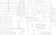 Lietadlo Aichi D3A1 Val - Laserové doplnky - kostra