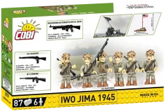 3 figurky: Vztyčení vlajky na Iwo Jimě 1945 - Plastová stavebnice COBI