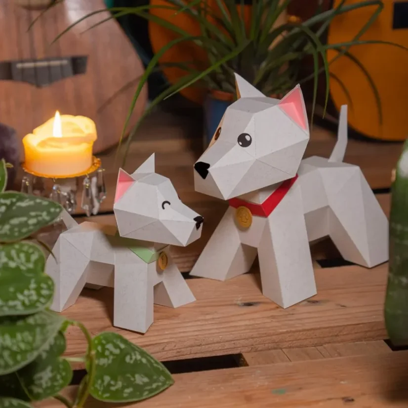 Westík - West highland white teriér - SADA - velký a malý