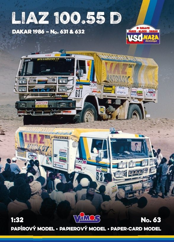 LIAZ 100.55 D č. 631 + 632 - Dakar 1986