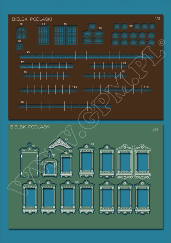 Kostel sv. Michala V Bielsku - Laserové doplňky - kostra, detaily