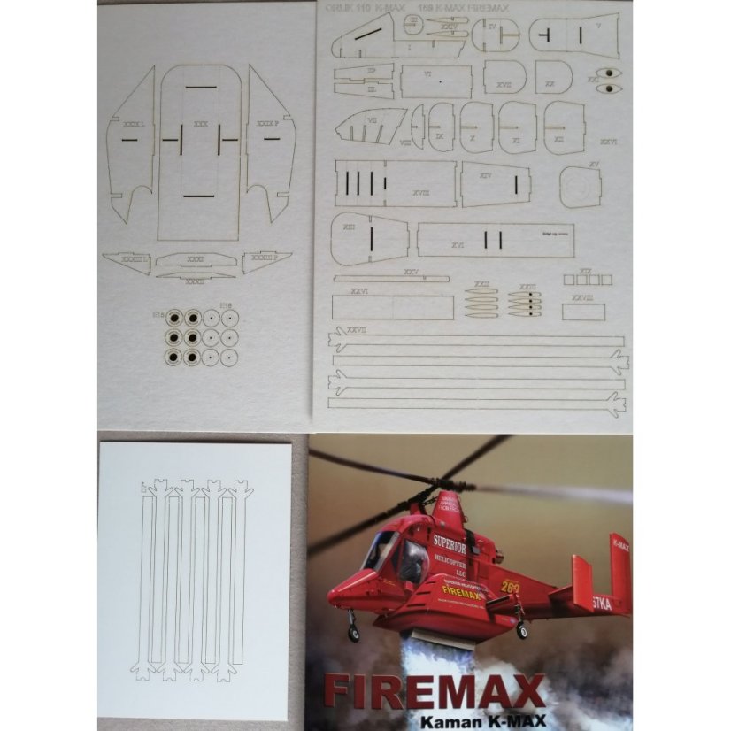 Firemax Kaman K-Max - Laserové doplňky - kostra