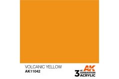 Akrylová farba AK Interactive AK11042 Volcanic Yellow (sopečná žltá, 17 ml)