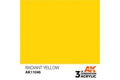 Akrylová farba AK Interactive AK11046 Radiant Yellow (žiarivo žltá, 17 ml)