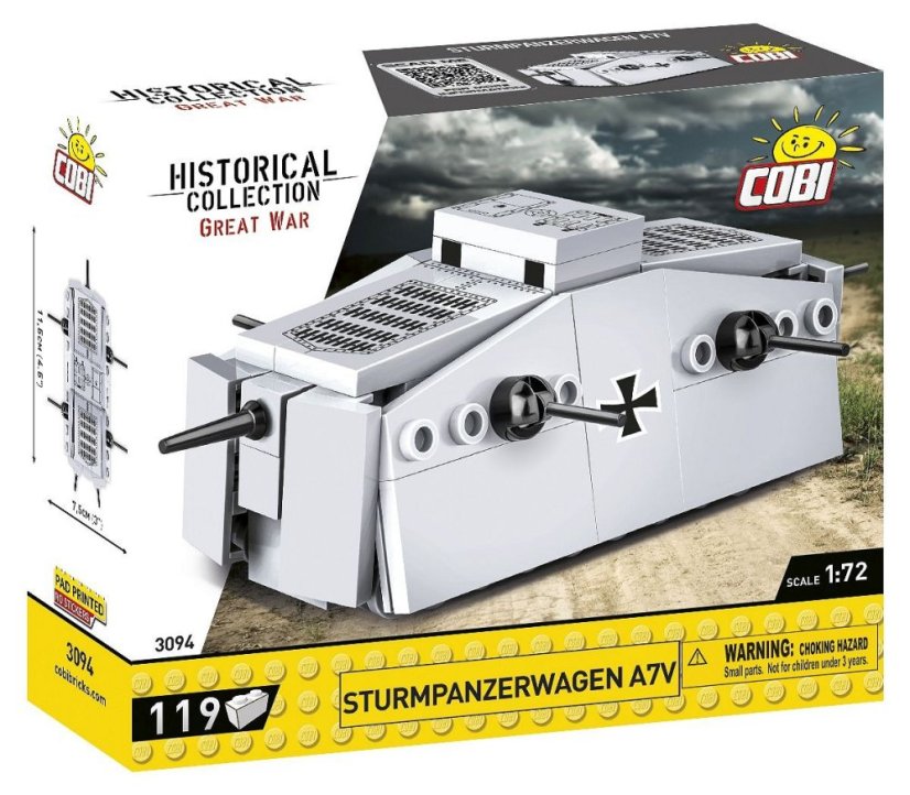 Mini Tanky - Sturmpanzerwagen A7V - Plastová stavebnice COBI