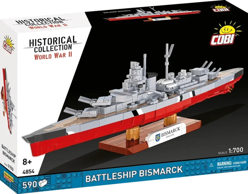 Bojová loď Bismarck WWII – plastová stavebnica COBI