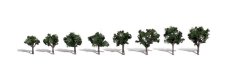 Listnaté stromčeky - Tmavo zelená - 1,9cm - 3,2cm - 8ks