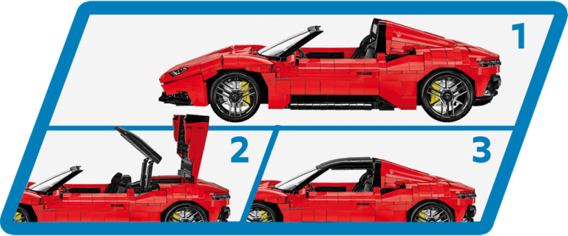 Maserati MC20 CIELO, 1:12 - Plastová stavebnica COBI