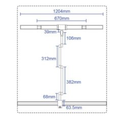 LED stolná pracovná lampa, 36 W, 3000 - 6500 K, stmievateľná