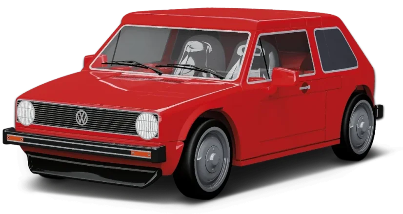 Volkswagen Golf 1974 - červený - Plastová stavebnice COBI