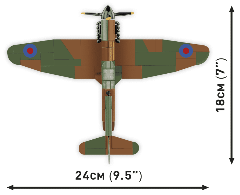 Spitfire MK. I N3200 WWII - Plastová stavebnice COBI