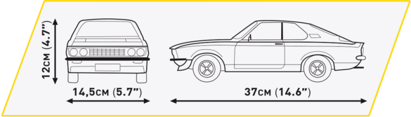 Opel Manta A GT/E 1974, 1:12 - Plastová stavebnice COBI
