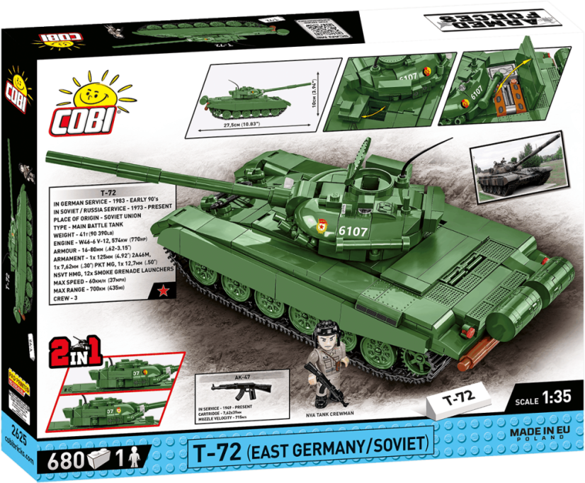 T-72 M1R (DDR/SSSR) - Plastová stavebnica COBI