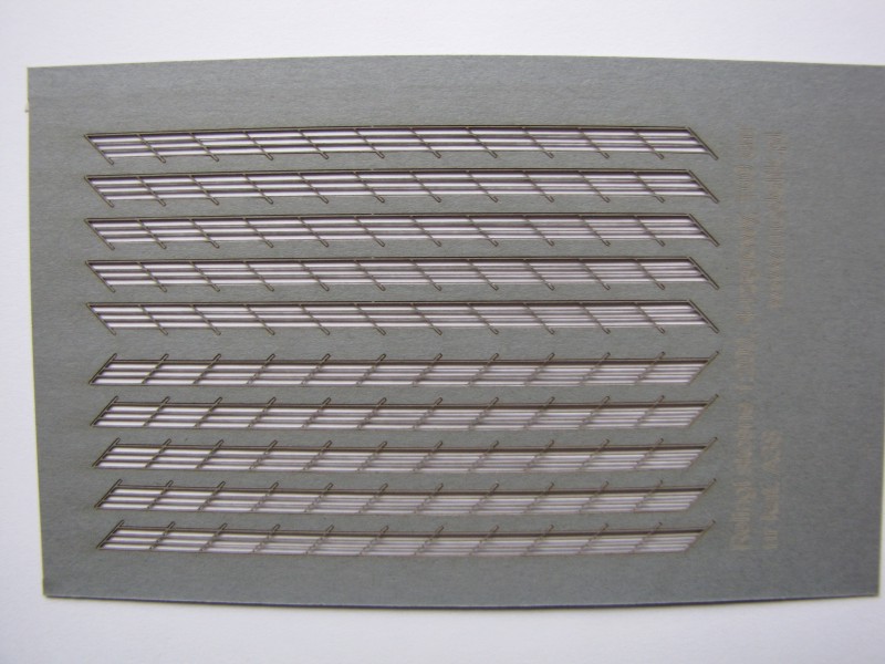 Zábradlí 4 řadé šikmé (100 cm) 1:200