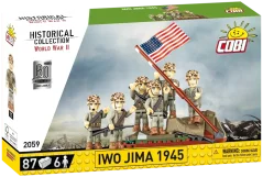 3 figurky: Vztyčení vlajky na Iwo Jimě 1945 - Plastová stavebnice COBI