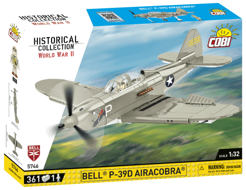 Bell P-39D Airacobra WWII - Plastová stavebnice COBI