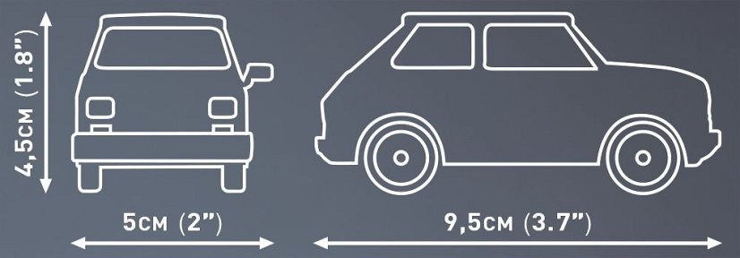 Fiat 126p - Maluch - Plastová stavebnica COBI