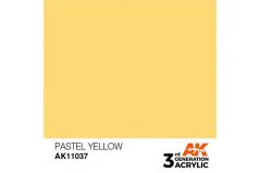 Akrylová farba AK Interactive AK11037 Pastel Yellow (pastelovo žltá, 17 ml)
