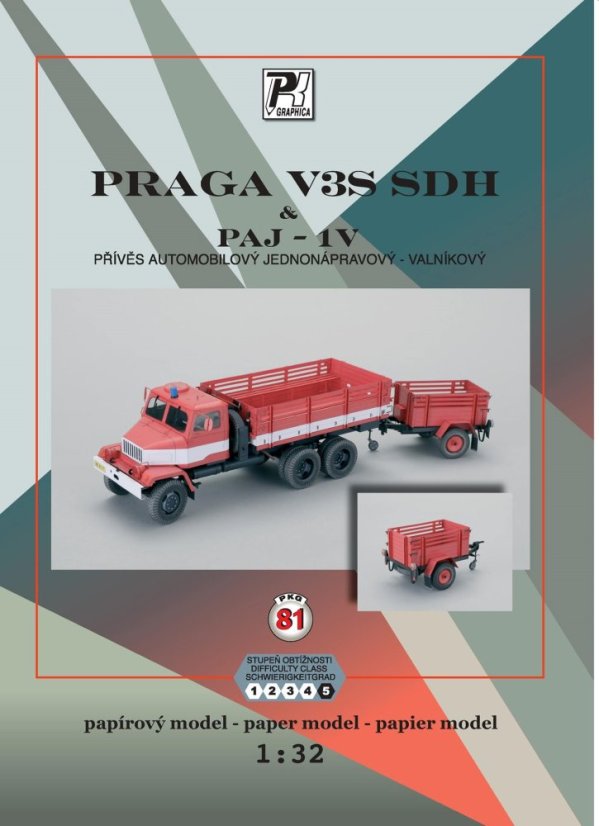 Praga V3s SDH & přívěs PAJ-1V