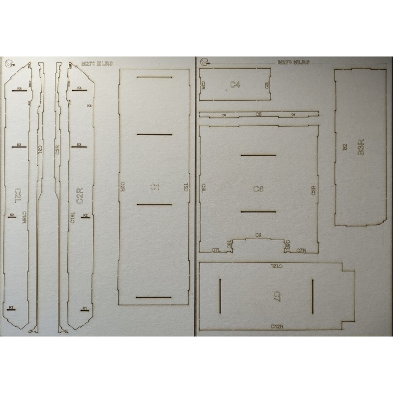 MLRS M270 - Laserové doplňky - pásy, kostra
